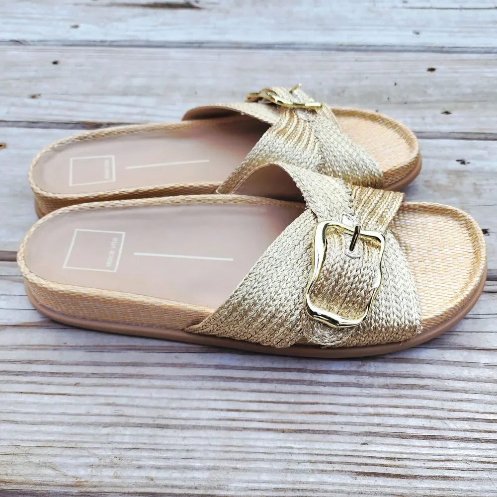 Dolce Vita Women's Sydnee Sandal Vanilla Gold Sz 10M
